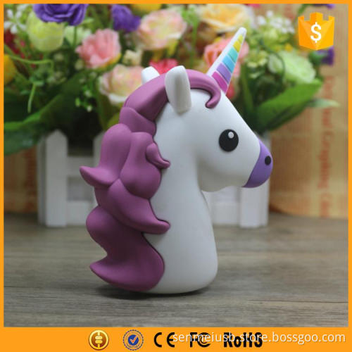 promotion gift PVC unicorn power bank 2600mah
